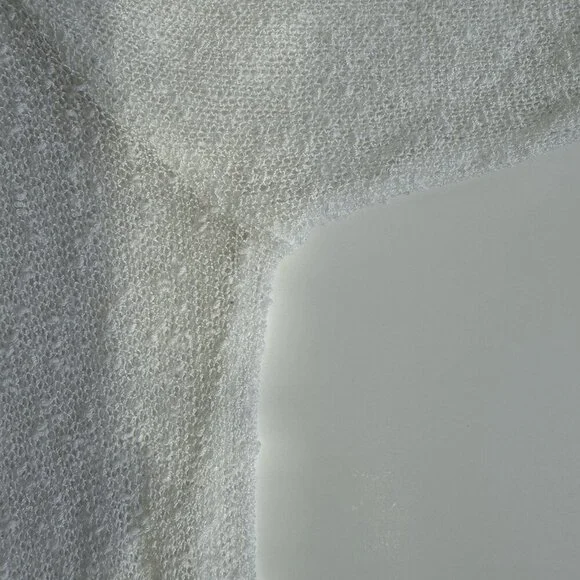 Fairy Cardigan Open Sheer White Pearl Embellishment Romantic Delicate XL - Picture 9 of 16